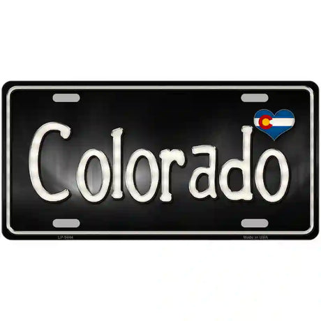 Colorado Flag Script Metal Novelty License Plate 24" x 12" (LLP)