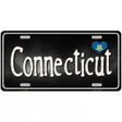 Connecticut Flag Script Metal Novelty License Plate 24" x 12" (LLP)