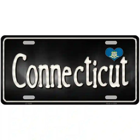 Connecticut Flag Script Metal Novelty License Plate 24" x 12" (LLP)