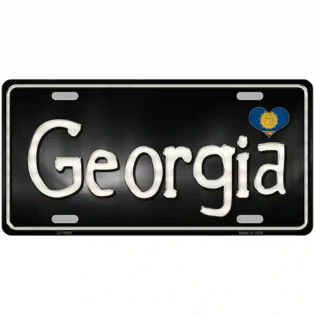 Georgia Flag Script Metal Novelty License Plate 24" x 12" (LLP)