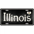 Illinois Flag Script Metal Novelty License Plate 24" x 12" (LLP)