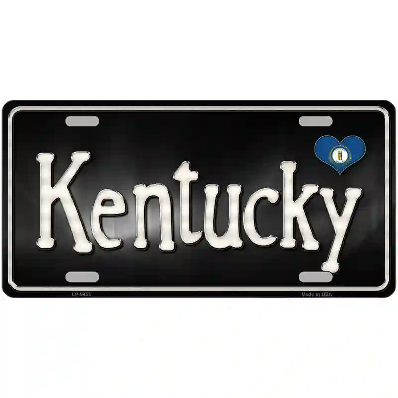 Kentucky Flag Script Metal Novelty License Plate 24" x 12" (LLP)