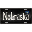 Nebraska Flag Script Metal Novelty License Plate 24" x 12" (LLP)