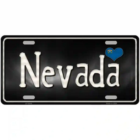 Nevada Flag Script Metal Novelty License Plate 24" x 12" (LLP)