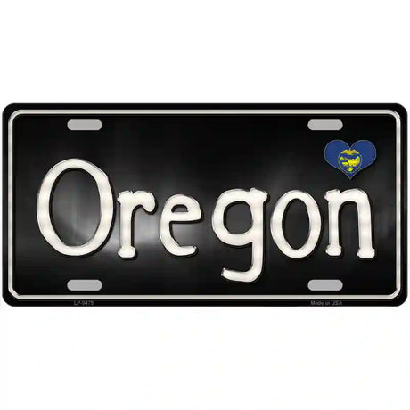 Oregon Flag Script Metal Novelty License Plate 24" x 12" (LLP)