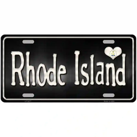 Rhode Island Flag Script Metal Novelty License Plate 24" x 12" (LLP)