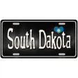 South Dakota Flag Script Metal Novelty License Plate 24" x 12" (LLP)