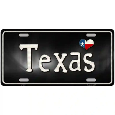 Texas Flag Script Metal Novelty License Plate 24" x 12" (LLP)