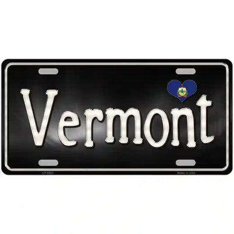 Vermont Flag Script Metal Novelty License Plate 24" x 12" (LLP)