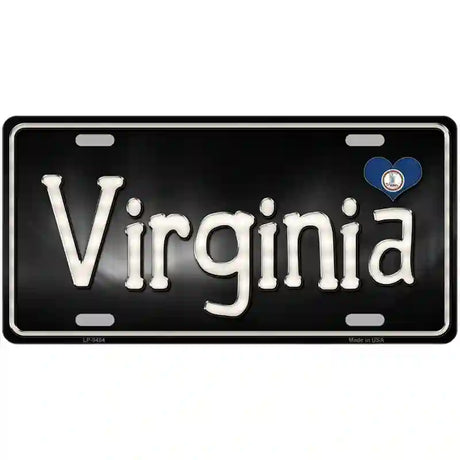 Virginia Flag Script Metal Novelty License Plate 24" x 12" (LLP)