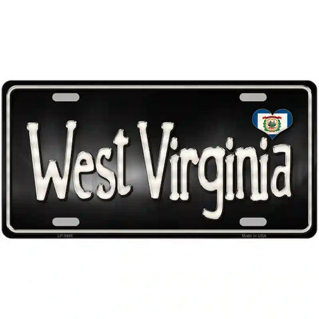 West Virginia Flag Script Metal Novelty License Plate 24" x 12" (LLP)