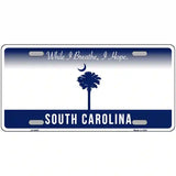 South Carolina Dark Blue Blank Novelty Metal License Plate 24" x 12" (LLP)