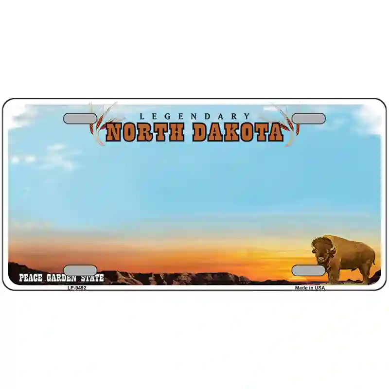 North Dakota Novelty Metal License Plate 24" x 12" (LLP) / Yes