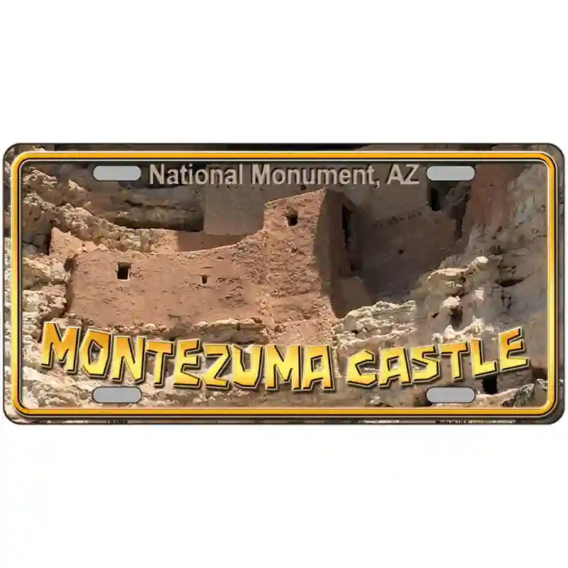 Montezuma Castle Novelty Metal License Plate 24" x 12" (LLP)