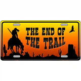 End Of Trail Scenic Novelty Metal License Plate 24" x 12" (LLP)