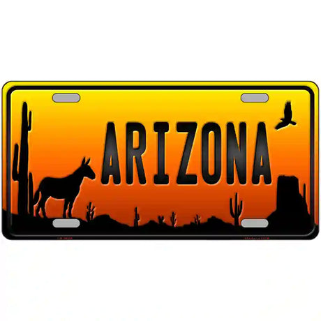 Donkey Arizona Scenic Novelty Metal License Plate 24" x 12" (LLP)