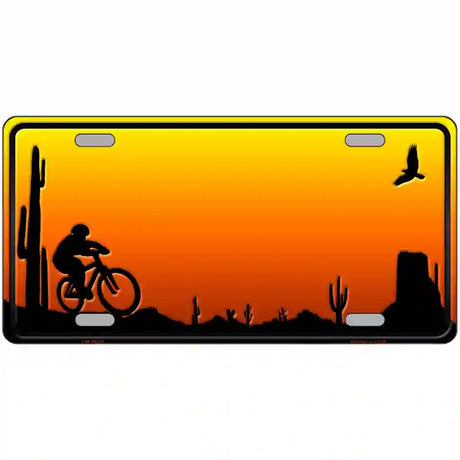 Biker Blank Scenic Novelty Metal License Plate 24" x 12" (LLP)