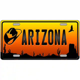 Cowboy Hat Arizona Scenic Novelty Metal License Plate 24" x 12" (LLP)