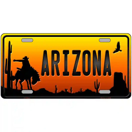 Rodeo Arizona Scenic Novelty Metal License Plate 24" x 12" (LLP)