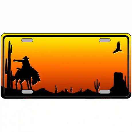 Rodeo Blank Scenic Novelty Metal License Plate 24" x 12" (LLP)