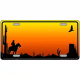 Cowboy Blank Scenic Novelty Metal License Plate 24" x 12" (LLP)