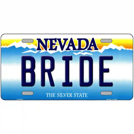 Bride Nevada Novelty Metal License Plate 24" x 12" (LLP)