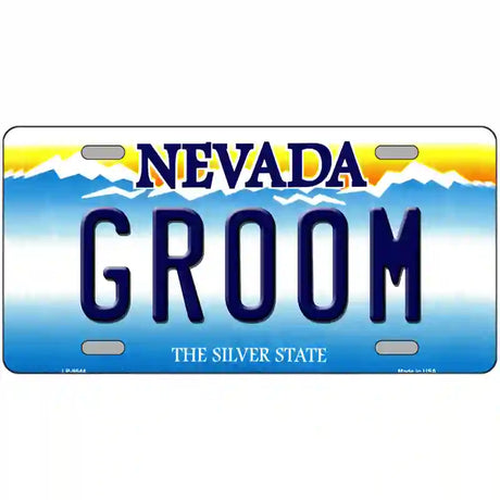 Groom Nevada Novelty Metal License Plate 24" x 12" (LLP)