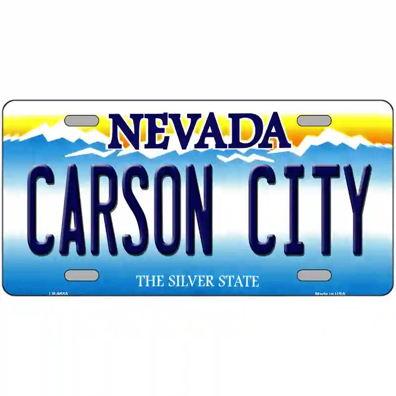 Carson City Nevada Novelty Metal License Plate 24" x 12" (LLP)