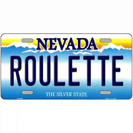 Roulette Nevada Novelty Metal License Plate 24" x 12" (LLP)