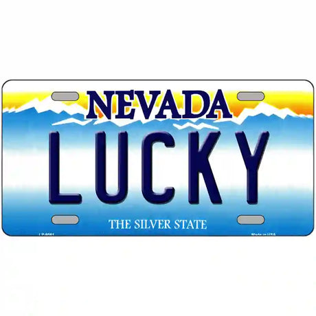 Lucky Nevada Novelty Metal License Plate 24" x 12" (LLP)