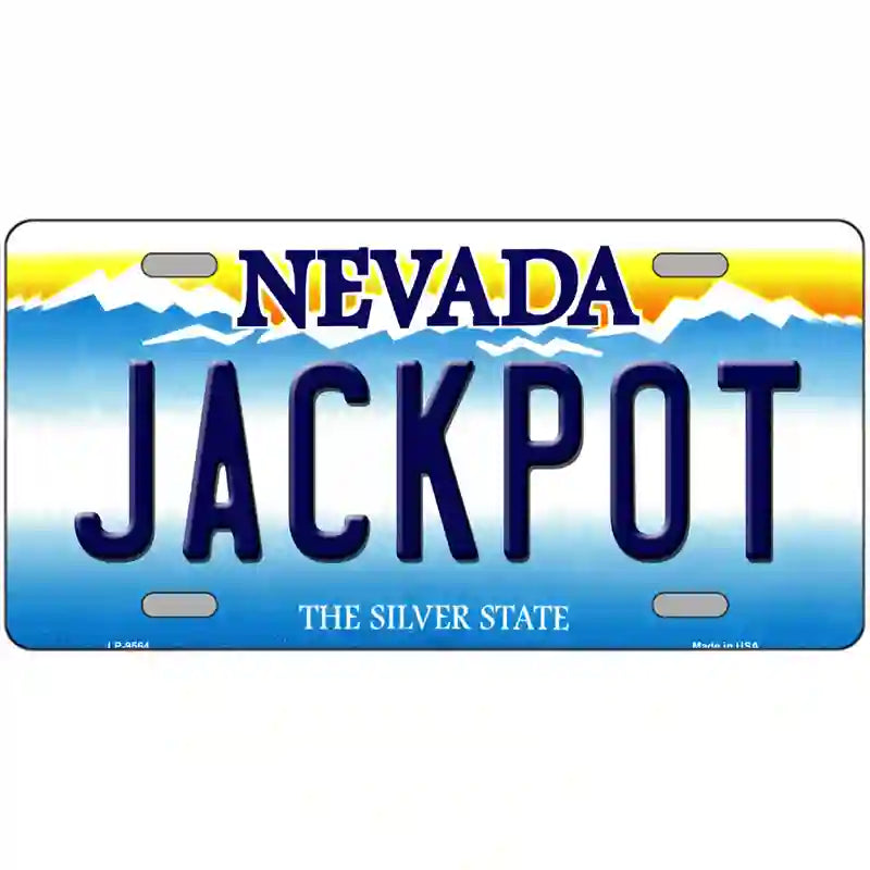 Jack Pot Nevada Novelty Metal License Plate 24" x 12" (LLP)