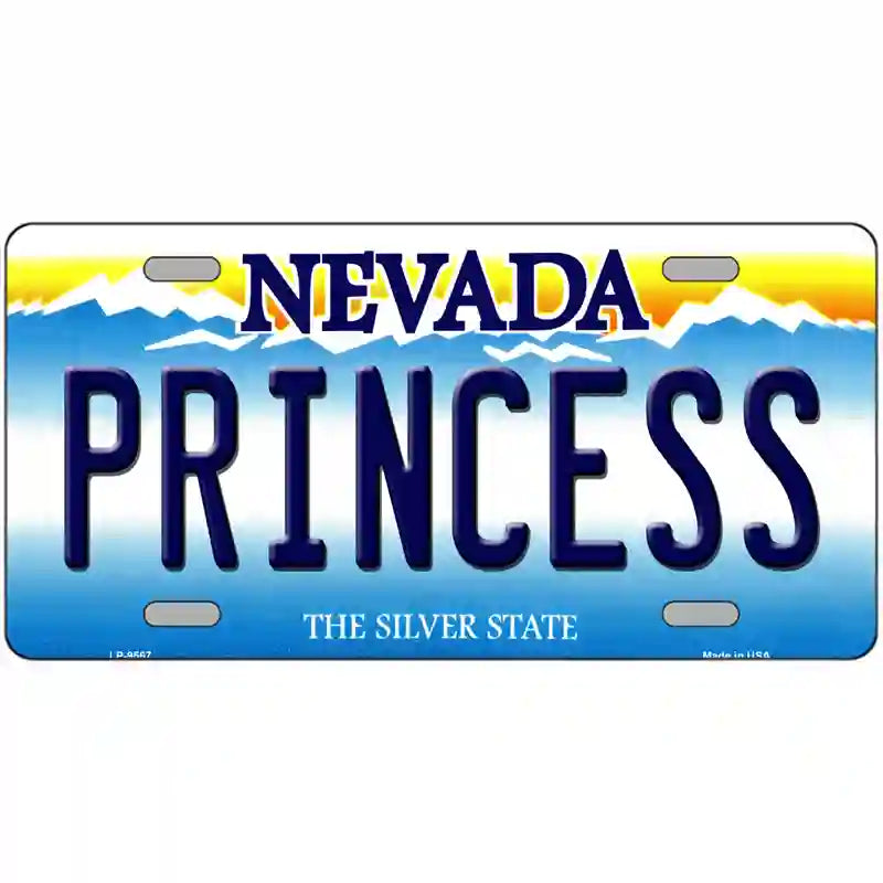 Princess Nevada Novelty Metal License Plate 24" x 12" (LLP)