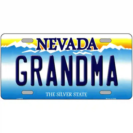 Grandma Nevada Novelty Metal License Plate 24" x 12" (LLP)