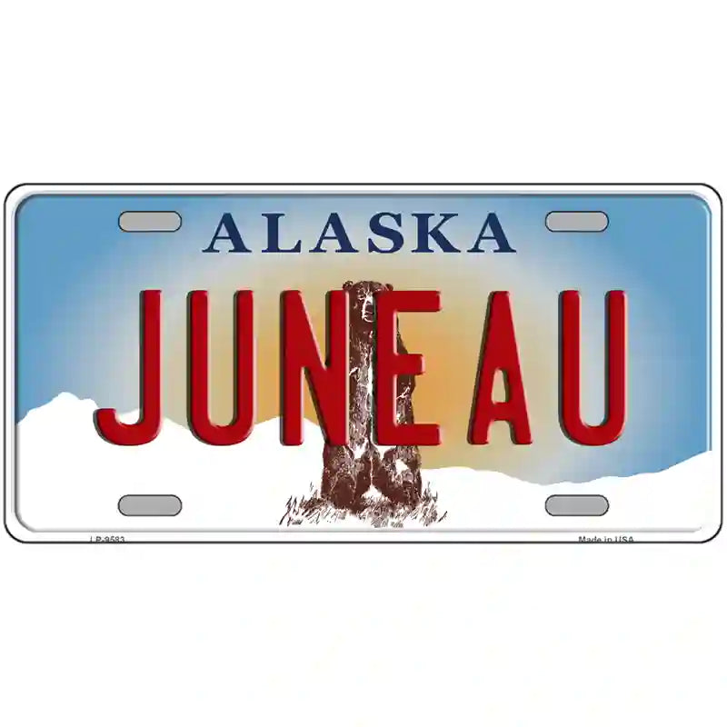 Juneau Alaska State Novelty Metal License Plate 24" x 12" (LLP)