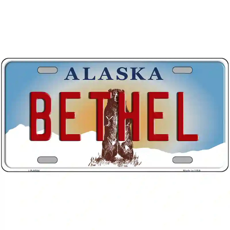 Bethel Alaska State Novelty Metal License Plate 24" x 12" (LLP)