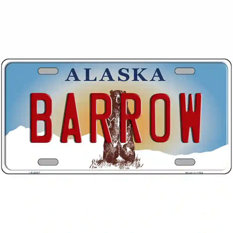 Barrow Alaska State Novelty Metal License Plate 24" x 12" (LLP)