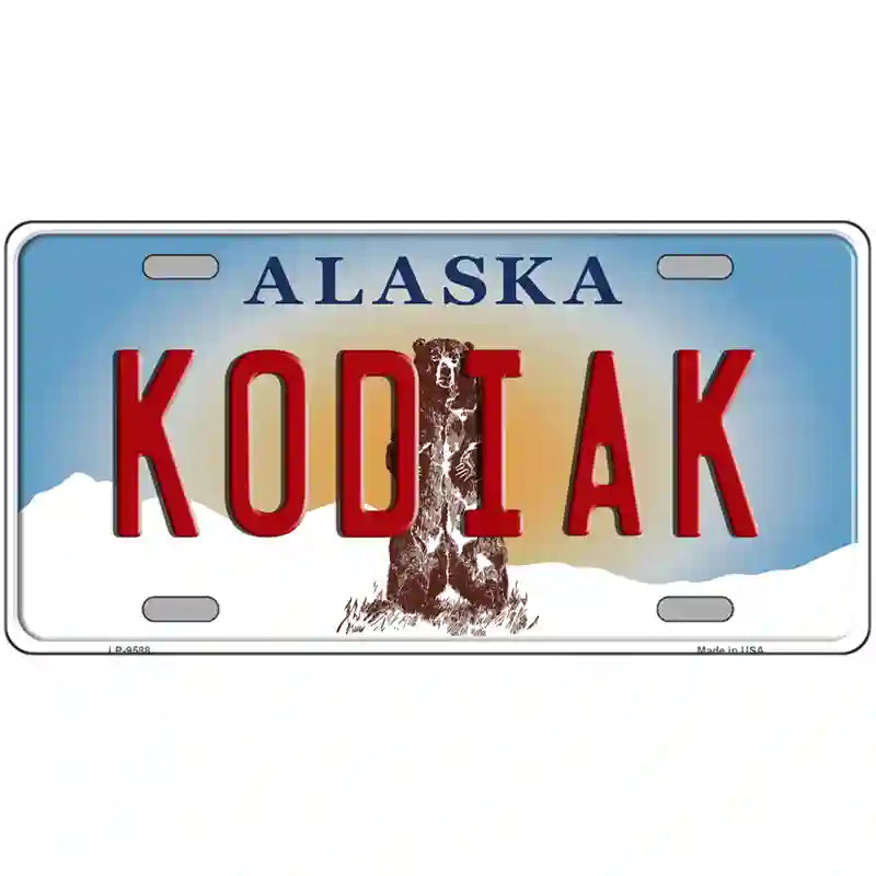 Kodiak Alaska State Novelty Metal License Plate 24" x 12" (LLP)