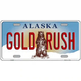 Gold Rush Alaska State Novelty Metal License Plate 24" x 12" (LLP)