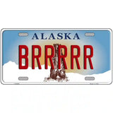 Brrrrr Alaska State Novelty Metal License Plate 24" x 12" (LLP)