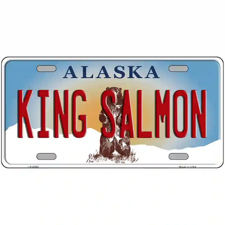 King Salmon Alaska State Novelty Metal License Plate 24" x 12" (LLP)