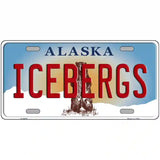 Icebergs Alaska State Novelty Metal License Plate 24" x 12" (LLP)