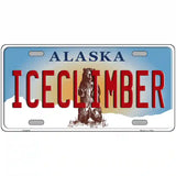 Ice Climber Alaska State Novelty Metal License Plate 24" x 12" (LLP)