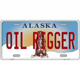 Oil Rigger Alaska State Novelty Metal License Plate 24" x 12" (LLP)