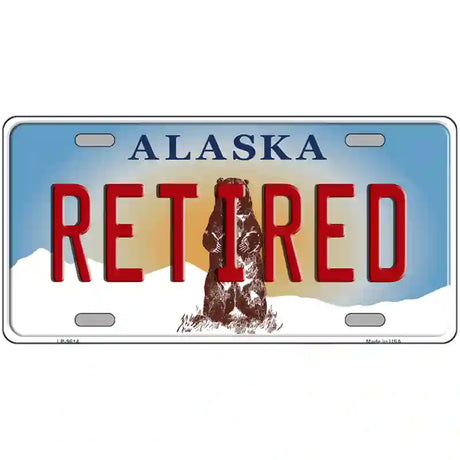 Retired Alaska State Novelty Metal License Plate 24" x 12" (LLP)