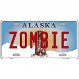 Zombie Alaska State Novelty Metal License Plate 24" x 12" (LLP)