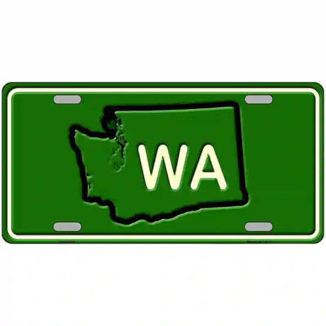 WA State Novelty Metal License Plate 24" x 12" (LLP)