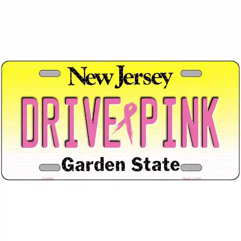 Drive Pink New Jersey Novelty Metal License Plate 24" x 12" (LLP)