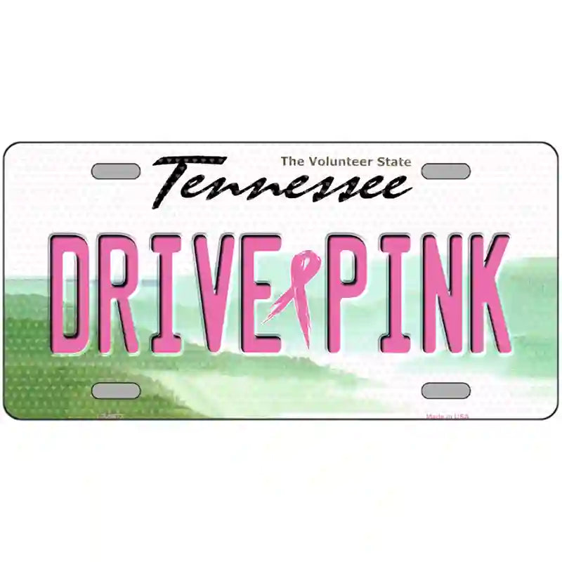 Drive Pink Tennessee Novelty Metal License Plate 24" x 12" (LLP)