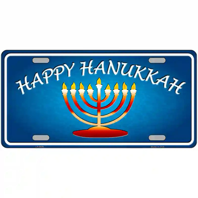 Hanukkah Novelty Metal License Plate 24" x 12" (LLP)