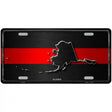 Alaska Thin Red Line Metal Novelty License Plate 24" x 12" (LLP)